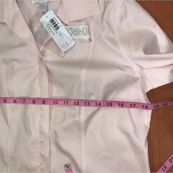 NWT Chico's No-Iron Linen Roll-Tab Sleeve Shirt Women’s Size 1x - Picture 7 of 10
